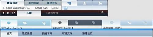 圖 2.騰訊產品，導航風格一致
