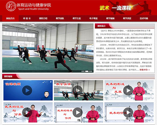 天水師院《武術(shù)》一流課程申報網(wǎng)站