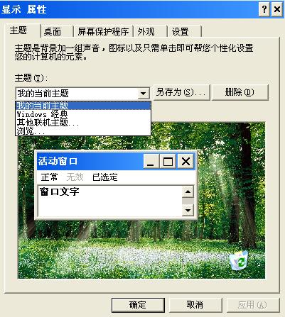 windows xp主題突然不見了